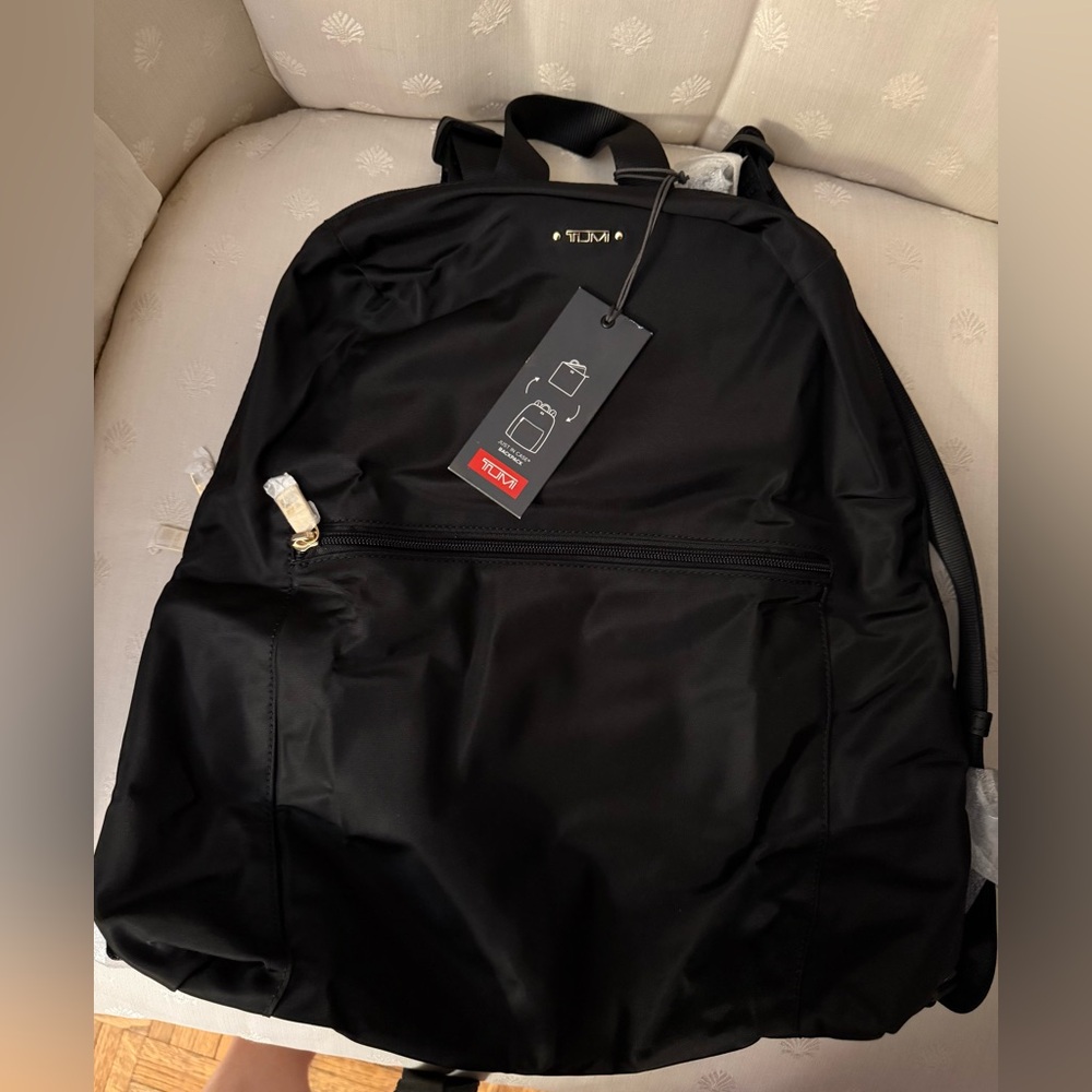 Tumi NWT Jet Black Men's Just in Case Backpack